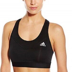 “NWT" Adidas Women`s Climalite Techfit Solid Black‎ Bra Size XS